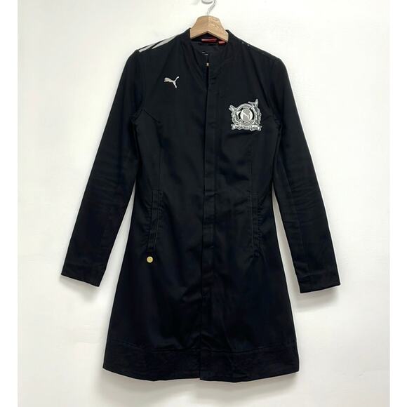 Puma Jamaica Logo Patch Y2K Retro Sporty Streetwear Cotton Rugby Jacket - Small - Picture 2 of 16